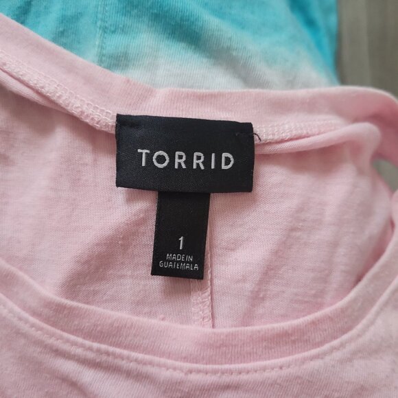 Torrid Sleeveless Dip-Dye Pink & Blue Tank Top Size 1 1x - Picture 4 of 4